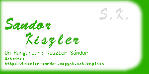 sandor kiszler business card